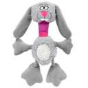 goDog Multi Tugs Rabbit Squeaky Plush & Rope Dog Toy