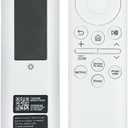 BN59-01455A Solar Voice Remote Compatible with Samsung NEO QLED Crystal UHD OLED S95C LS03D Smart TVs, for Frame Crystal UHD Smart TV, with Bluetooth Rechargeable Solar Cell, 2024 Model, White