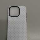 Jusy Compatible with MagSafe Polka Dot Case for iPhone 15 Pro, Cute Aesthetic Polka Dots Magnetic Phone Case, Soft TPU and Hard PC Protective Phone Cover for Women Girls (Matte) - White