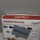 Homemate Electric Heated Blanket Twin - 62"x84" Heating Bed Blankets Throw with 10 Heating Levels 8 Hours Auto Off Fast Heating Over-Heated Protection Ultra Soft Warm Flannel ETL Certified Grey