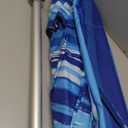 8FT Large Beach Umbrella with Heavy Duty Sand Anchor & Tilt Sun Shelter, Wind Resistance, UPF50+ UV Protection, Waterproof Canopy, Portable for Beach Outdoor Patio Yard Garden Pool (Blue)