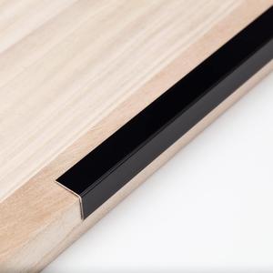 Trimold Matte Black Aluminum Peel and Stick L Molding Corner Guards with 90 Angle for Wall Door Frame Cabinet Baseboard Protection and Decoration, 35.4in x 0.8in (3Pcs)