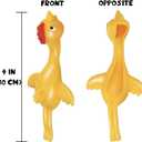 Easter Chicken Slingshot 12-Pack Easter Basket Stuffers Essentials Egg Fillers Funny Gag Gifts for Kids Party Favors Bulk, Mini Flying Rubber Chicken Toys for Kids Age 3-5-7 4-8-12 Year Old Boys Teens