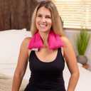Bed Buddy Heated Aromatherapy Neck Wrap, Lavender & Rose Scented - Microwavable Hot & Cold Therapy for Sore Muscles, Stress Relief, and Relaxation - Soft Plush Fabric with Lavender and Rose (1 Count, Pink)
