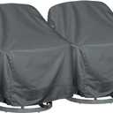 Outdoor Swivel Lounge Chair Cover 2 Pack, Fits to (39" W X 37" D X 38" H) Lawn Patio Chairs, 420D Tear-Resistant, UV Resistant, Waterproof for Furniture Covers, Gray