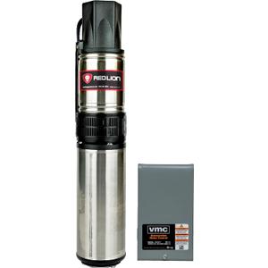 Red Lion RL12G05-3W2V 4-inch Submersible Deep Well Pump with Control Box 1/2 HP, 12 GPM, 3-Wire, 230 Volt, Steel, 14942405