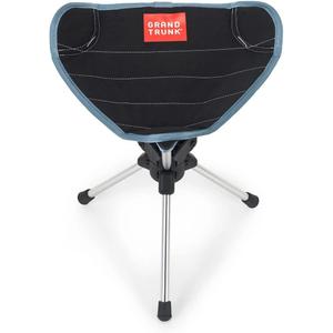 GRAND TRUNK Compass 360 Swivel Camping Stool  Ultra-Light, Foldable & Rotating Travel Chair  Compact & Durable for Outdoors, Hiking, and Fishing  Black