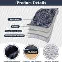 nesrt Boho Vintage 5x7 Area Rug, Low Pile Large Living Room Rugs Washable Non Slip, Soft Faux Wool Thin Printed Carpet for Bedroom Dining Room Laundry Office, Retro Area Rug Indoor Decor (Navy Blue)
