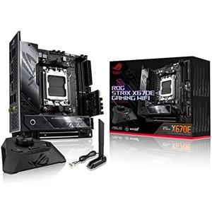 ASUS ROG Strix X670E-I Gaming WiFi AMD X670 AM5 Ryzen™ Desktop 9000 & 7000 mini-ITX mITX Motherboard, 10+2 Power Stages, ROG Strix Hive, PBO Button, PCIe® 5.0, DDR5, Wi-Fi 6E, 2X M.2, 2X USB4® Type-C