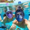 Greatever Full Face Snorkel Mask, Snorkeling Gear for Adults with Latest Dry Top Breathing System and Detachable Camera Mount, Foldable Snorkel Set for Family Snorkeling Trips, Anti-Fog & Anti-Leak