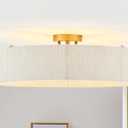 24” Large Boho Ceiling Light Hand Woven Coastal Chandelier for Kitchen Island Dining Living Room Bedroom, White, UL Listed