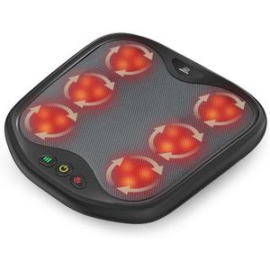 Snailax Shiatsu Foot Massager with Heat, Electric Feet Massager Machine for Plantar Fasciitis, Heated Foot Warmer, Gifts for Men, Women (Dark Black)