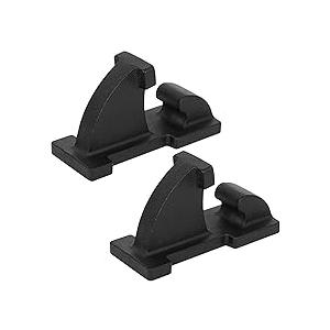 Permade Fireback Support, Fireback Feet, Sturdy Iron Legs Maximum Suitable for 1.2" Thick Fireback Plates Heat-Resistant - 1 Pair, Black