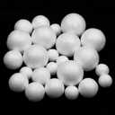 MIDELONG 24 Pcs Craft Foam Balls, 3 Sizes White Foam Craft Balls Polystyrene Craft Balls for DIY Craft Art Holiday Household School Projects and Party Decoration