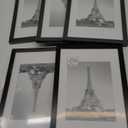 upsimples 8x12 Picture Frame Set of 5, Display Pictures 6x8 with Mat or 8 x 12 Without, Wall Gallery Photo Frames, Black