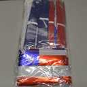 45Pcs 4th of July Decorations, Patriotic Red White Blue Party Set | USA bunting, paper fans, star streamers, swirls, 250 foil balloons and handheld cheering accents