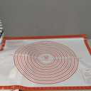 Non Stick Pastry Mat for Rolling Dough Fondant Pie Crust, Macaron Silicone Baking Mat for Mat Extra Large Silicone Mats for Baking Cookie Cakes Pizza Candy Bread (32"L x 24"W, Red)