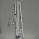 TVWOO 2 Pack Wrap Around Curtain Rods,White Curtain Rods 48 to 84 Inch,5/8 Inch Adjustable Blackout Curtain Rod Set with Bracket,Room Darkening Window Rod,Metal Hidden Curved Drapery Rods 48-84",White