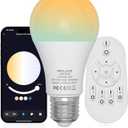 ORALUCE LED Remote Control Light Bulbs 60 Watt Equivalent, Dimmable 2700-6500K Lightbulbs E26 Base, A19 Bluetooth Smart Light Bulb for Lamp, Bedroom, 1 Pack with Remote Control