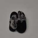 Evshine Women's Fuzzy Memory Foam Slippers, Closed Back Knit Bedroom Slippers, Slip-On Warm House Shoes for Indoor & Outdoor Comfort (7-8, Black/Grey)