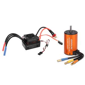 GoolRC Waterproof 3660 3800KV Brushless Motor with 60A ESC Combo Set for 1/10 RC Car Truck Waterproof Motor