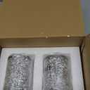 Crystal Salt and Pepper Shakers Set with Tray,Sparkly Crystal Crushed Diamond House Decor for Kitchen,Bling Salt Pepper Jar Container Pot for Countertop,saleros para cocina elegantes,Silver