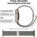 Braided Stretchy Band Compatible with Apple Watch Bands 38mm 40mm 41mm 42mm Women Men, Soft Nylon Solo Loop Magnetic Sport Strap for iWatch Series 11 10
