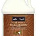 Bon Vital' Coconut Massage Lotion, 1 Gallon, Lightweight Formula with Pure Fractionated Coconut Oil, Professional Therapy Lotion, Hydrating and Unscented