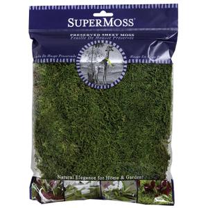 SuperMoss (21512) Preserved Sheet Moss, Fresh Green, 8oz (200 cubic inch) (200 in3 Bag (Appx. 8oz))