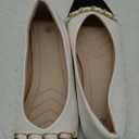 BABUDOG Women's Black Flats Shoes,White Dress Shoes for Women,Crimping Faux Suede Ballet Flats Comfortable Size 8.5