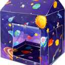 TTLOJ Gift for Christmas Universe Space Style Play Tents for Boys Girls, Playhouse Castle Toy for Toddler Play House, Teepee Tent Indoor Outdoor