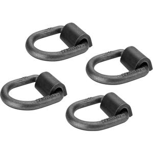 1/2" 12000 lbs Heavy Duty Weld-On Forged Steel D-Rings Tie Anchor Tie Ring for Securing ATV, UTV, Riding Lawn Mowers and Other Heavy Cargo, 4 Pack