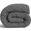 Twin Comforter - Down Alternative Comforter Duvet Insert, All Season Bedding Quilted Duvet Insert with Corner Tabs, Machine Washable, Dark Grey