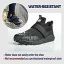 Slip Resistant Work Shoes for Men, Black Zapatos de Trabajo para Hombres, Non Slip Comfortable Lightweight Food Service Chef Sneakers in Kitchen Restaurant, Medium or Wide, US 6.5-14 (Black)