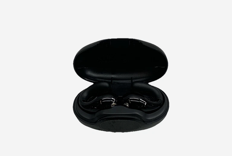 Open Ear Clip On Headphones Bluetooth 5.3 Wireless Earbuds YYK-S19 4HD Mic Black