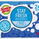 Scotch-Brite Scrub Dots Non-Scratch Scrub Sponges, Sponges for Cleaning Kitchen, Bathroom, and Household, Non-Scratch Sponges Safe for Non-Stick Cookware, 24 Scrubbing Sponges (24 Count (Pack of 1))