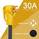 Suplevel 25ft EV Charger Adapter Cord Compatible with NEMA 14-30P to 14-50R, 30 Amp 4 Prong Dryer Male to 50 Amp 4 Prong EV RV Female for Level 2 or Telsa Charging RV Camper, ETL Listed