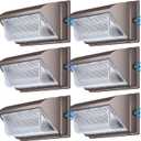 ledmo LED Wall Pack Light with Photocell, 120W Dusk to Dawn Lighting 6Pack