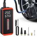 ROTOPATA Electric Tire Inflator Portable Air Compressor 12V DC, 150PSI Cordless Air Pump with LED Light & Digital Pressure Gauge for Car Bike Motorcycle Wheel Ball Inflatable(Red)