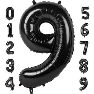 40 Inch Black Numbers 9 Balloon, Balloons Decorations for 9 19 90 Birthday Party, Engagement, Wedding, Graduations, Photo Shoot Supplies