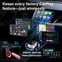 2026 Upgraded Mini Wireless CarPlay Adapter for Apple CarPlay & Android Auto, Plug & Play, Fast and Auto Connect, No Latency 2 in 1 Car Play Wireless Adapter for iPhone iOS 10+ & Android 11+ (Silver)