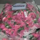 30 Pcs Artificial Faux Bougainvillea Fake Flower Silk Bougainvillea Branches UV Resistant Outdoor Indoor Decoration for Wedding Home Centerpieces Outside Decor (Rose Purple)