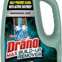 Drano Max Build Up Remover Drain Clog Remover and Cleaner, Great for Clog Prevention, Commercial Line, 60 oz