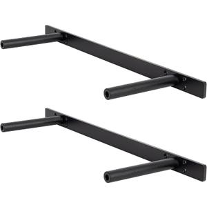 Floating Shelf Bracket ,Hidden Shelf Brackets (2 Pcs Additional Brackets 22 Inch --NO Kits), Matte Black
