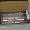 Clear Seasoning Box, 4 Piece Seasoning Rack Spice Pots, Plastic Storage Container Condiment Jars with Lids and Spoon, Storage Container Spice Jar for Salt Sugar Tea Herbal Coffee Beans
