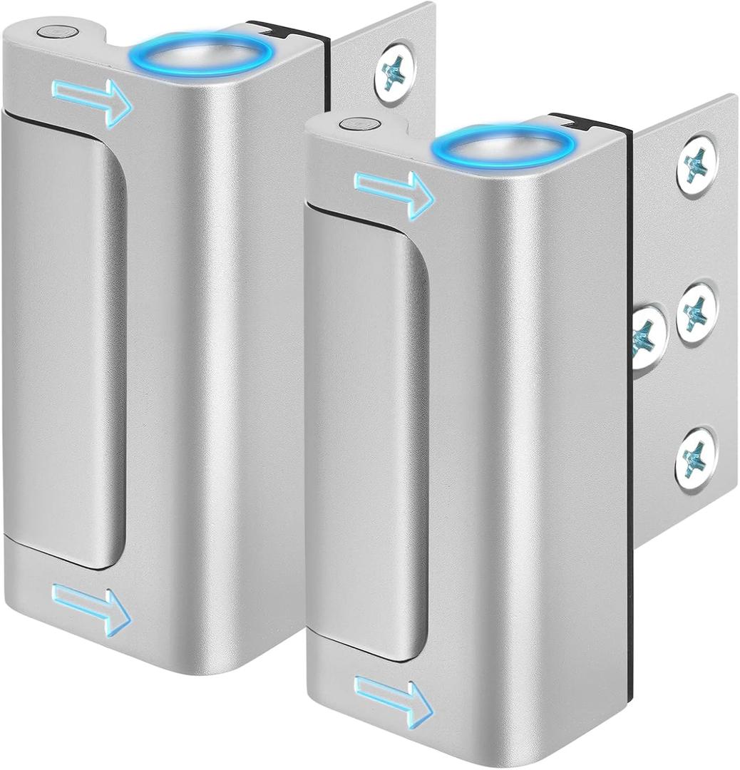 2 x Home Security Door Lock Child Proof Door Reinforcement Lock for Kids Safety Withstand 800lbs Metal Door Lock Security Front Child Safety Door Latch Lock Top High Security Door Locks for Interior Lock