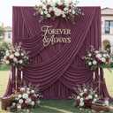 50ft x 12ft Burgundy Backdrop Curtains for Parties, Wrinkle Free 10 Panels Photo Backdrop Drapes Back Drop Cloth for Wedding Birthday Photography Background Decor