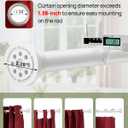 ALLZONE Tension Curtain Rod for Window, 83-123 Inches, Heavy Duty Curtain Rods No Drilling, Non-Slip Bathroom Shower Tension Rod, Renter Friendly, Adjustable, Spring Loaded, Extra Long, White