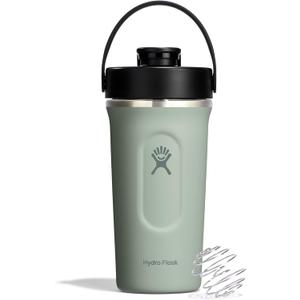 Hydro Flask Shaker Bottle  Insulated Stainless Steel Gym Bottle for Pre Workout & Protein 24 Oz Agave Green