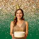 Gold Glitter Green Backdrop 7x5ft Sparkling Green and Gold Photography Background for Birthday Party, Christmas, Anniversary, Wedding Holiday Decorations Photo Booth Props